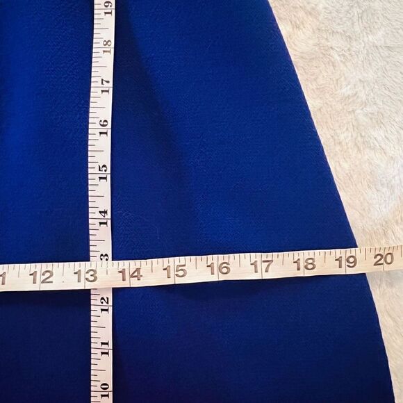 J. Crew Womens Blue Lined Back Zip Long Sleeves Wool Blend Sheath Dress Size 6 - Picture 7 of 8